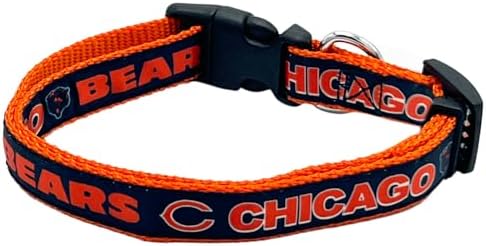 Pets First NFL Chicago Cubs Licensed PET COLLAR, Small - Heavy-Duty, Strong, and Durable Dog Collar. Available in 31 Football Teams and 4 Sizes