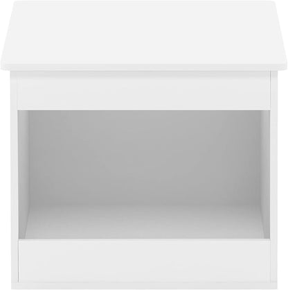 Furinno Peli Top Opening Litter Box Enclosure, Solid White
