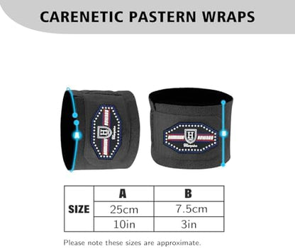 Harrison Howard Durable Shock-Absorbent Breathable Impact Protection Pastern Wraps for Horse Sold in Pairs Black