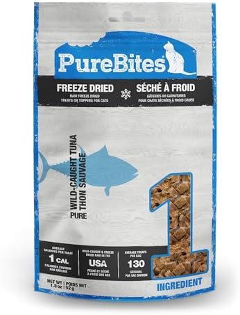 PureBites Tuna Single Ingredient Freeze Dried Cat Treats, 1.8 oz
