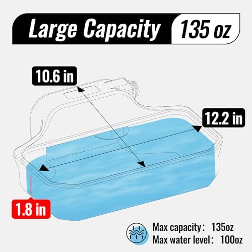 135OZ Automatic Water Dispenser for Large Dogs Patented Outdoor Dog Water Bowl Dispenser Automatic Dog Feeder Fit 3/4'' GHT Faucet Dog Waterer Include Water Hose Extra-Large Drinking Area Brown
