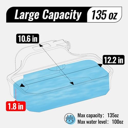 135OZ Automatic Water Dispenser for Large Dogs Patented Outdoor Dog Water Bowl Dispenser Automatic Dog Feeder Fit 3/4'' GHT Faucet Dog Waterer Include Water Hose Extra-Large Drinking Area Brown