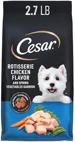 Cesar Small Breed Dry Dog Food, Chicken & Spring Vegetables Flavor, 2.7 lb
