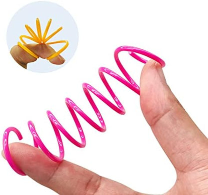 Cat Spring Toys 30 Packs, Plastic Colorful Springs Cat Toys for Cat Kitten Pets, Interactive Cat Toys for Indoor Cats and Kitten