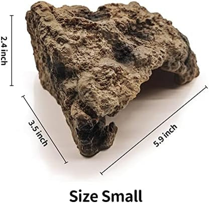 Reptile Hide Bearded Dragon Cave Hideouts Habitat Décor for Snake (Small)