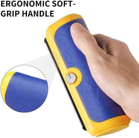 Dog Brush for Shedding, Blue and Yellow
