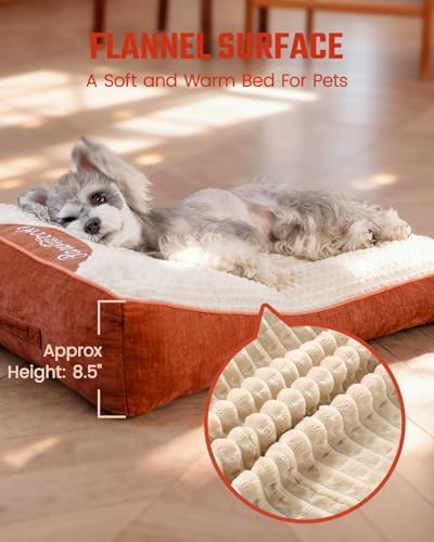 Washable Dog Bed with Removable Cover for Medium Size Dogs 36" L