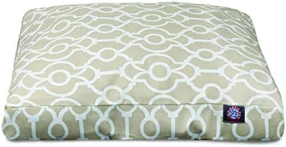 Majestic Pet Rectangular Dog Bed, Medium, 36x29x4 in, Washable, Beige