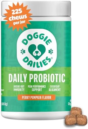 Doggie Dailies Probiotic Soft Chews for Dogs, Pumpkin, 225 Count
