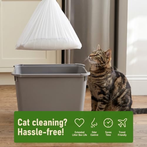 ZOMISIA Top Entry Cat Litter Box Liners - 20 Count 38" x 24" Litter Bags