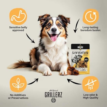 Grillerz Pork Nuggets Dog Chews 1lb Single-Ingredient