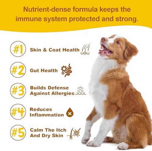 Allergy & Immune Support for Dogs Anti-Itch - Provide Seasonal Allergy Relief, Dog Probiotics for Itchy Skin, Ears, Eyes, and Stops Paw Licking - 90 Soft Chews