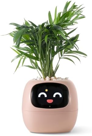 PLANTSIO Smart Pet Planter APP AI Robot Garden Flower Pot Gift, Pink