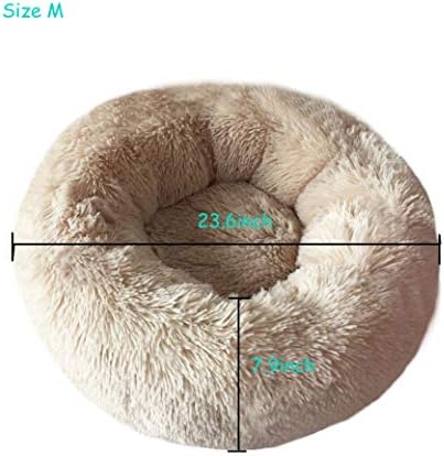Dog Bed for Small Dogs & Cats, 24 Inch Medium Fluffy Washable Donut Bed