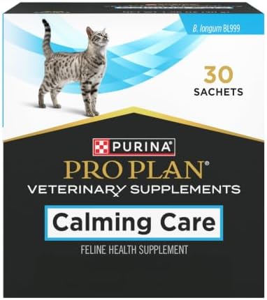 Pro Plan Veterinary Diets Calming Care Cat Supplements Probiotic Powder for Behavioral Support, 30-Count Box