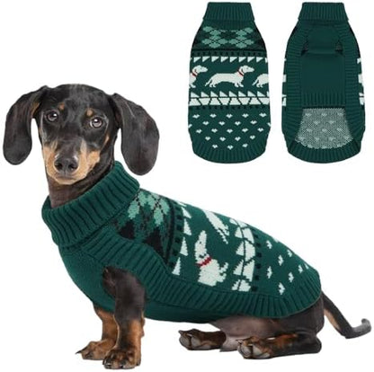 Lelepet Mini Dachshund Sweater Turtleneck Dog Sweaters for Small Dogs XS-XL
