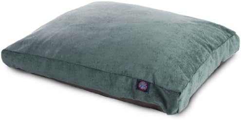 Majestic Pet Rectangular Dog Bed, Medium, 36x29x4 in, Washable, Azure