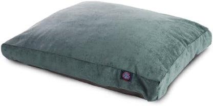 Majestic Pet Rectangular Dog Bed, Medium, 36x29x4 in, Washable, Azure