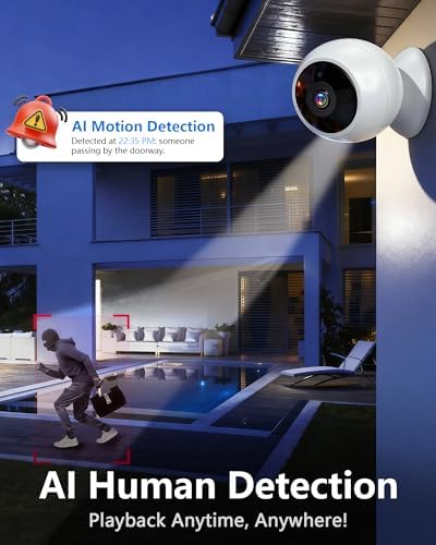 2K Magnetic Security Camera Indoor Wireless: Clear Pictures and Videos