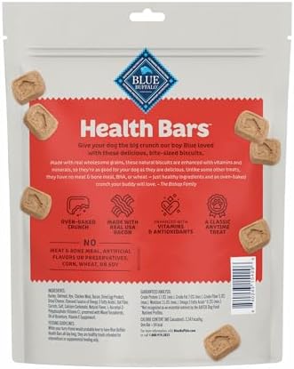Blue Buffalo Health Bars Bacon Egg & Cheese Mini Dog Biscuits, 1 Pound (Pack of 4)