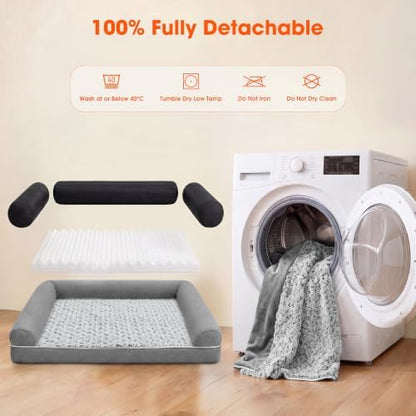 Waterproof Short Plush Orthopedic Sofa Dog Bed for Large Dogs