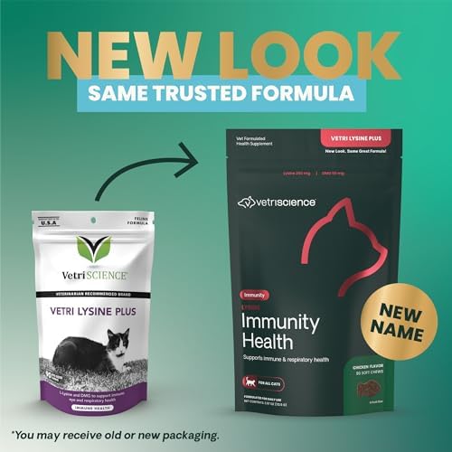 VetriScience Lysine Immunity Health Chews for Cats, Chicken, 90 Count