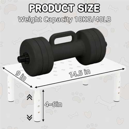 Elevated Cat Food Stand, Adjustable Automatic Cat Feeder Station