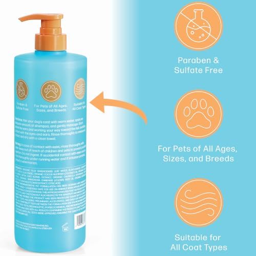 Bliss Pet Manuka Honey Dog Shampoo Conditioner and Detangler, 33.8 Fl Oz