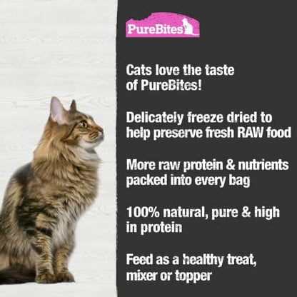 PureBites Salmon Single Ingredient Freeze Dried Cat Treats, 4.7 oz