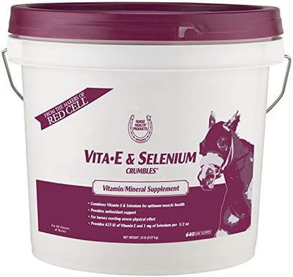 Horse Health Vita E & Selenium Crumbles Vitamin & Mineral Supplement, 20 lb