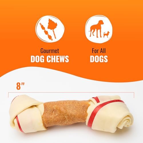 Good 'n' Fun 8 in Bone Long-Lasting Dog Treat With Real Protein, 1 Count