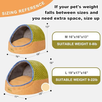 Cute Cat Beds for Indoor Cats, Cat Cave Bed for Kittens, Hideaway Cat House