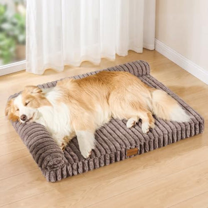 Orthopedic Large Dog Bed Furry Pet Bed, Washable Cover 48''X30''