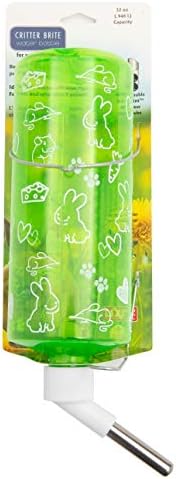 Lixit® Critter Bright Water Bottles for Hamsters, Rabbits, Chinchillas, Ferrets, Guinea Pigs and Other Small Animals - Made in USA (Blue (Pack of 1), 32 Ounce)