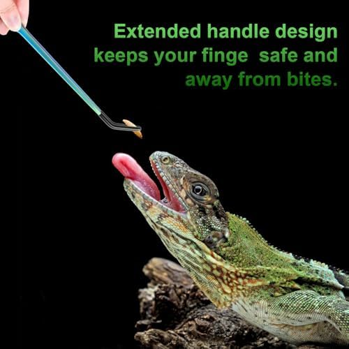 Tongs for Reptile Feeding, LveSunny 3-Pack Stainless Steel with Rubber Tips