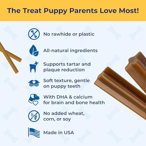 N-Bone Jumbo Puppy Teething Sticks, Peanut Butter Flavor, Natural Puppy Teething Chews, Puppy Chew Treats, 7 Sticks (7.28 oz)