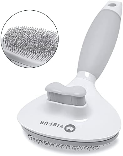 Cat Brush for Shedding, Self Cleaning Brush for Long & Short Hair Cats