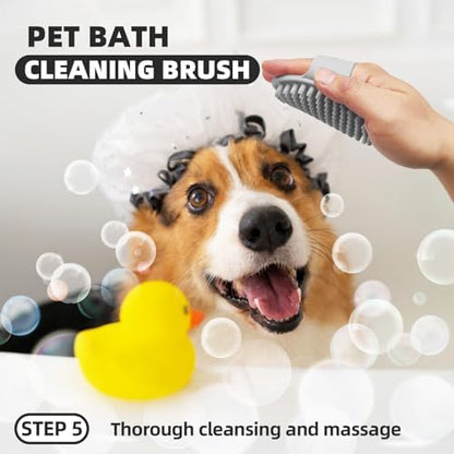 Dog Brush for Shedding, 7 PCS Dog Grooming Brush Kit, Undercoat Rake, Slicker Brush, Deshedding Comb, Bath Brush, Nail Clipper for Long & Short Haired Dogs & Cats, Black