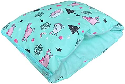 Cute Friendly Zipper Waterproof Portable Sleeping Bag Pouch Hideout Cave Habitat for Hedgehog, Baby Guinea Pig, Hamster, Ferret, Squirrel, Small Animal Bed Nest House Cage Portable Cushion (Green)