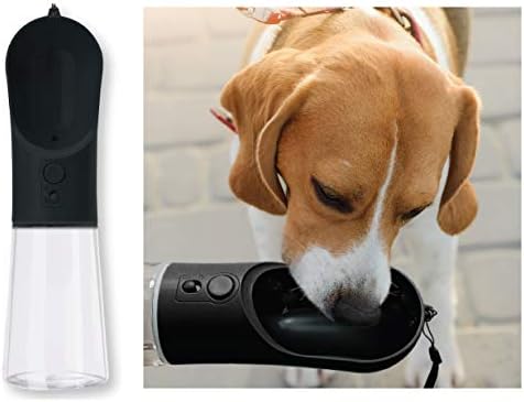 Portable PET Travel DOG on-the-go CAT WATER BOTTLE. Best Leak-Proof Water fountain for small cats, dogs. 12oz