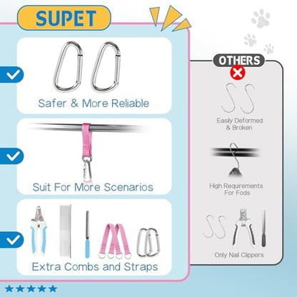 Supet Dog Grooming Hammock for Nail Trimming, Pet Grooming Hanging Harness