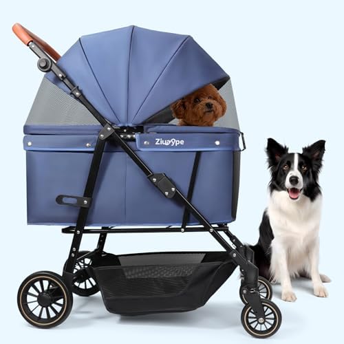 Dog Stroller for Large & Medium Dogs (20–132 lbs), for 2 Small Dogs