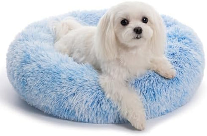 nononfish Donut Dog Bed for Small Dogs,Soft Round Calming Bed