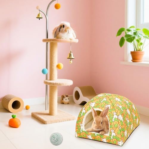 UPINS Rabbit Hideout,Large Bunny Hideout Bed