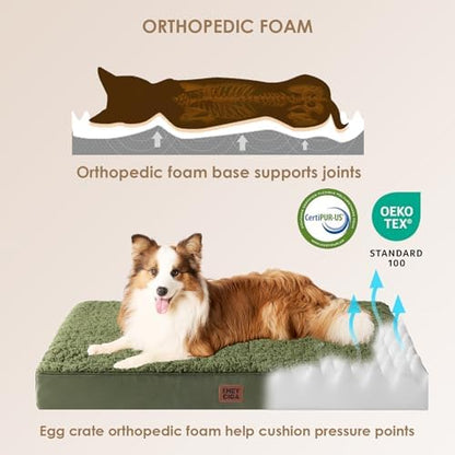 EHEYCIGA Orthopedic Dog Bed Extra Large with Removable Washable Cover, 41IN