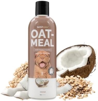 Bark2Basics Oatmeal Dog Shampoo, 16 oz - Natural Colloidal Oatmeal, Natural Ingredients, Calms Dry Itchy Irritated Skin, Moisturizes and Soothes the Skin and Coat, Professional Grade