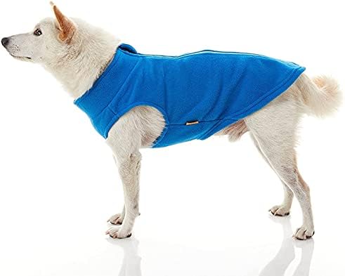Gooby Zip-Up Fleece Dog Sweater, Blue, 3X-Large