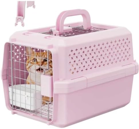 RIZZARI XS Hard Pet Carrier: Travel Crate for Small Cats & Dogs 10 lbs
