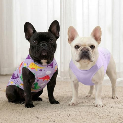 KYEESE 2Pack Dog Shirts for Small Dogs Breathable Mesh Tank Top