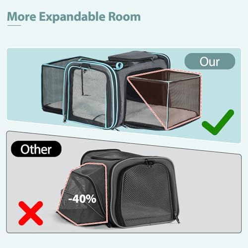 Pesen Expandable Dog and Cat Carrier, Airline Approved, Soft-Sided